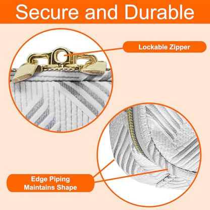 Medium Travel Pill Bottle Organizer, Slim Medicine Bag, Carrier for Medications and Medical Supplies - Jacquard Gray - color: - M Jacquard Gray