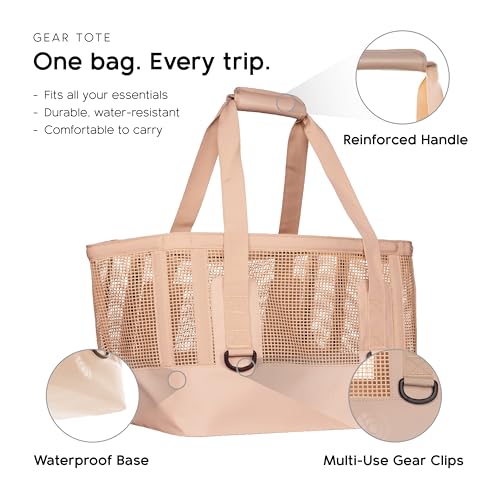MISSION Boat Gear CASSI Heavy-Duty Outdoor Tote and Waterproof Marine-Grade Mesh Boat Bags - color: Sandstone, size: 50 Liter