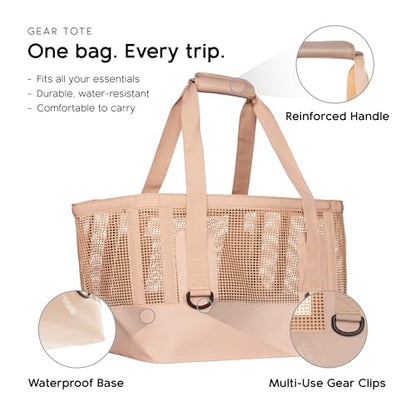 MISSION Boat Gear CASSI Heavy-Duty Outdoor Tote and Waterproof Marine-Grade Mesh Boat Bags - color: Sandstone, size: 50 Liter