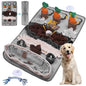 Snuffle Mat for Dogs – Extra Large 32'' x 20'', Washable Slow Feeder Dog Toy, Durable Interactive Dog Puzzle for Mental Stimulation & Nosework Training, with Anti-Slip Suction Cups - color: Gray-Black