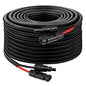 XRDS -RF Solar Panel Cable 40FT, 10AWG Solar Extension Cable with Male & Female Solar Connectors, Flame-Retardant Protective Sleeving Solar Cable, Weatherproof PV Wire for Solar Panel Connection - size: 10AWG 40FT