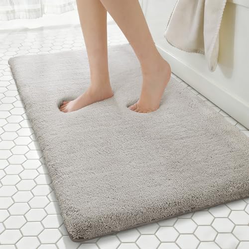 MINIDEAR Bathroom Rugs 47x17 Tan - Thick Memory Foam Bath Mat, Ultra Soft & Plush Fluffy, Non-Slip, Quick Dry, Absorbent Washable Floor Microfiber Mat for Tub, Home Decor Accessories - color: Tan(camel), size: 1'5" x 3'11" (47x17)