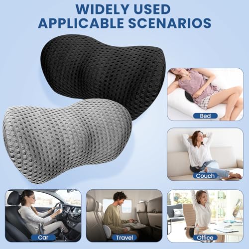 Ergonomic Pillow, Memory Foam Waist Pillow, Bed Pillow, Ergonomic Design That fits The Spine, reshape Your Comfortable Sitting Posture