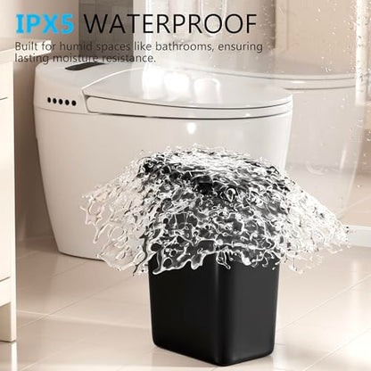 jinligogo 3Pack Bathroom Small Trash Can with Lid, 2.6 Gallon Touchless Automatic Garbage Can Slim Waterproof Motion Sensor Smart Trash Bin for Bedroom, Office, Living Room-Black - color: Black