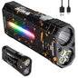 EDC Rechargeable Flashlight 3250 Lumens with RGB Light,55 Modes Multifunctional Flat Flashlight with Floodlight,Spotlight and Magnetic Base,Waterproof USB C Flashlight for Camping,Home,Emergencies - size: camouflage