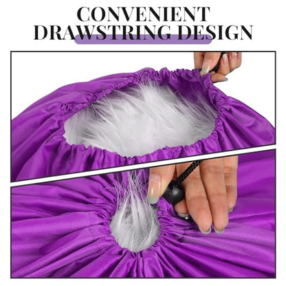 Woanger 12 Pack 28 x 45 Inch Extra Large Laundry Bags Bulk Washable Travel Laundry Bag with Drawstring Closure Large Dirty Clothes Organizer for College Dorm Home Hotel Camping(Purple) - color: Purple