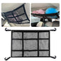 Car Ceiling Cargo Net,35.43"×25.59" Auto Ceiling Storage with Reinforced Buckle Fastener,Double Layer Mesh Roof Storage Organizer,Universal Camping Essentials for Cars, Vans, SUVs