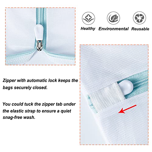 Tenn Well 3PCS Mesh Laundry Bags, 20 x 23 Inches Large Lingerie Bags for Washing Delicates, Garments, Bath Towels, Dirty Clothes, Socks, Toys, Travel - color: White, size: S (20"x23")