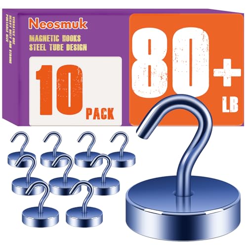 Neosmuk Magnetic Hooks, Cruise Ship Essentials, 80lb+ Heavy Duty Magnetic Hooks for Cruise Cabins, Refrigerator, Grill, Hanging, and Travel | Extra Strong Must-Haves Magnet Hook,Navyblue - color: Navyblue, size: 80lb Magnetic Hooks