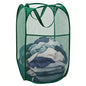 Larpur Pop Up Laundry Hamper Collapsible Laundry Basket, Portable Mesh Clothes Hamper, Dark Green - color: Dark Green