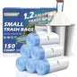 1.2 Gallon Mini Trash Bags Drawstring, Unscented, White, 150 Count | 4.5 Liter Little Plastic Garbage Bag, Leakproof,Strong Wastebasket Can Liners, Fit 1 - 1.3 Gal, for Home Bathroom Office Car - color: Drawstring-1.2 Gal-150