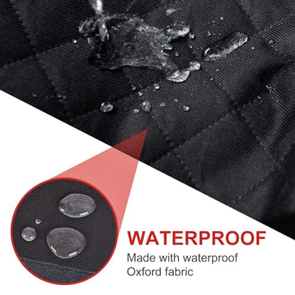 Kaiphy Dog Car Seat Cover, Back Seat Cover for Dogs Pet Car Seat Protector Waterproof Bench Car Seat Cover, Non-Slip Rear Seat Cover with 4 Safety Belt Openings for Safe Travel, Fits Cars Trucks SUVs