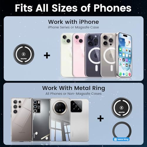 OHLPRO for MagSafe Cup Holder Car Mount Charger for iPhone 17, 15W Fast Charging Magnetic Cupholder Phone Mount, Compatible with iPhone 16 15 14 13 12 Series, for Kids Road Trip Essentials - color: Gray