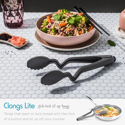 Dreamfarm Ultimate Set of The Best Silicone & Nylon Kitchen Utensil 6pc Set | Non-stick safe cooking and baking tools and gadgets, includes Chopula, Supoon, Mini Supoon, Clongs Lite, Sharple and Lestrain - size: 6 Piece Ultimate Set