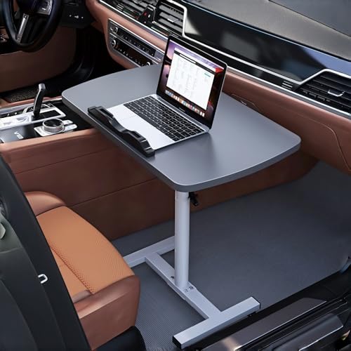 RV Folding Table with Adjustable Height, Flip Down Dinette Desk with Reinforced Steel Frame, Space-Saving RV Table for Campervans and Motorhomes(Gray,Small) - color: Grey, size: Small