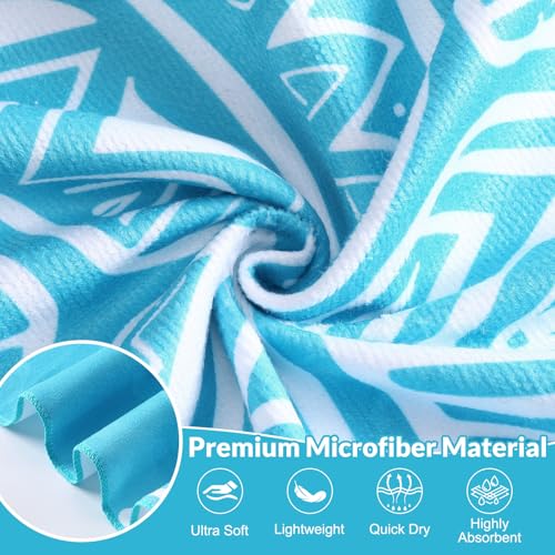 Frienda 4 Pack Microfiber Oversized Lightweight Beach Towel 71x32 in for Women Men Microfiber Quick Dry Sand Free Ocean Coastal Towels for Beach Pool Travel(Ocean) - style: Ocean Nautical