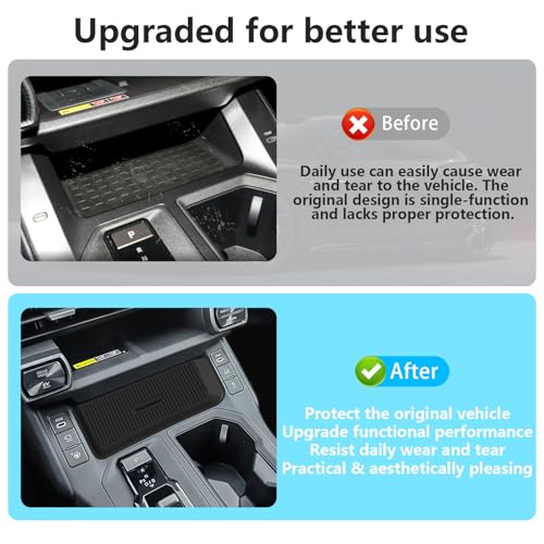 Silicone Drawer Style Central Console Storage Box for Toyota RAV4 2026 XSE SE Limited, Center Console Organizer Tray for RAV4 Interior Accessories - size: RAV4-Center Lower Wireless Tray-26
