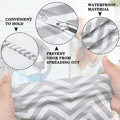 Shappy 2 Pack Large Travel Laundry Bags, Large Wet Dry Waterproof Dirty Clothes Bag for Suitcase, Swimsuit Beach Gym College Dorm Wet Bag(Stripe Style) - style: Stripe Style