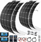 1600 Watt Solar Panel Kit, 4×400 Watt Flexible Solar Power Panel Photovoltaic Module with 40A Solar Charge Controller & Inverter Monocrystalline Solar Panel for Camping Off Grid Battery Charging Boat - color: 1600 Watt