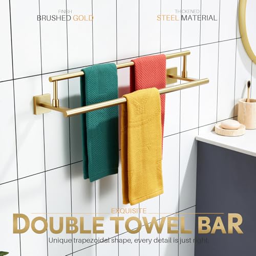 KOKOSIRI Hand Towel Bar 20 Inch Bath Towel Holder Bathroom Racks 50CM for Cabinet Kitchen Rails Brushed Gold Stainless Steel B5009BG-L20 - color: Brushed Gold, size: 20-Inch