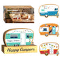 4Pcs RV Camper Coasters Set, Camper Decor, Bamboo Coasters Set Suitable for Kinds of Cups, Modern Style Coasters for Coffee Table, Camping Gifts for Camper Lovers Women Men