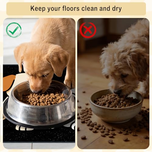 Nuxovilar Dog Supplies pet Food mat 23.62×17.71 inches Polyester mat for Dog Food and Water Bowls pet placemat Home Crate Travel - color: TT17784