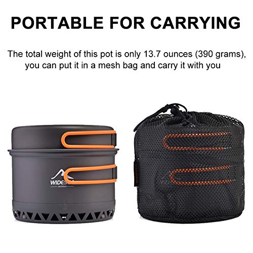widesea Camping Cookware Outdoor Pot Pan Cooking Equipment Heat Exchange Design for Hiking Backpacking Travel - style: For 2-3 Person