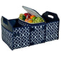 Picnic at Ascot 3 Section Folding Trunk Organizer- with Removable Cooler- Designed & Quality Approved in the USA - color: Trellis Blue
