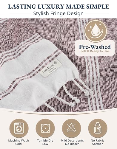 LANE LINEN Beach Towels for Women, 2 Pack Large Beach Towels Oversized, Pre-Washed, No-Shrink Sand Free, Quick Dry, Lightweight Travel Towel, Soft Beach Bath Towel, 39"x71" - Fired Brick - color: 41: Fired Brick, size: Pack of 2