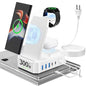 300W Wireless Charger for Samsung,Zutspzss 10 in 1 Wireless Charging Station, 65W USB C Fast Charging Stand for Samsung S25 Ultra/S24/S23/S22/Z Fold,Galaxy Watch Ultra7/6/5,Galaxy Buds,White - color: white