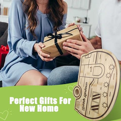 Rv Camper Cutting Board, Unique Cutting Boards for Kitchen, Practical Charcuterie Boards Rv Holiday Gifts, Wood Camping Gifts for Women, Small Camper Kitchen Essentials for Rv Camper Lovers - style: New RV