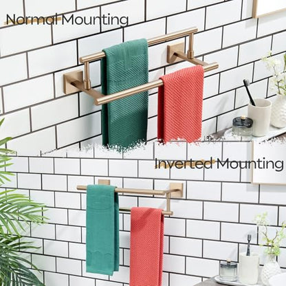 KOKOSIRI Hand Towel Bar 16-Inch Towel Holder Bathroom Rack for Bath Cabinet Towel Rails Champagne Bronze Stainless Steel B5009CPG-L16 - color: Champagne Bronze, size: 16-Inch
