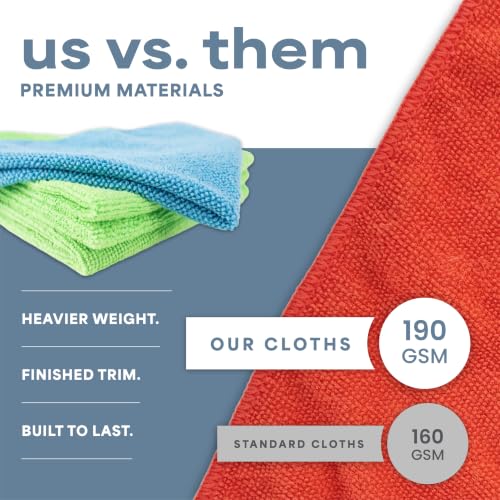 S&T INC. 150 Pack Microfiber Cleaning Cloth, Bulk Towels for Home, Reusable Microfiber Towels for Cars, Cleaning Rags, Assorted, 11.5 Inches x 11.5 Inches, 150 Count - size: 150 Pack