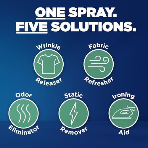 Downy Wrinkle Release Spray, Travel Size Spray, All In One Formula, Removes Wrinkles, Static and Odor Eliminator, Crisp Linen Scent, 3 Fl Oz, Pack of 3 - size: 3 Fl Oz (Pack of 3)
