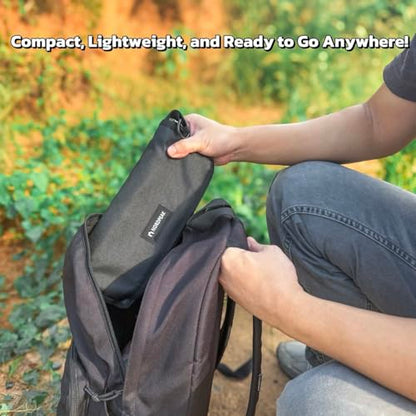 Lightweight Camping Stool 1.5lbs & Compact 12" - 350lbs Capacity! 3-Second Setup Portable Folding Stool with Shoulder Strap for Adults, Outdoor, Concert, Waiting in Line, Travel, Fishing & Camping