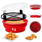 FJNATINH Collapsible Batter Bowl - Mess Free Better Breader Shaker Bowl with Lid Breading Shaker Container - Great for Fried Fish, Fried Chicken, Onion Rings, Wings & More,Bright Red - color: Cardinal Red