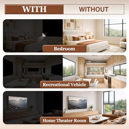 FINDMAG 100% Blackout Curtains for Bedroom, Magnetic Black Out Window Cover, 57" x 39" Portable No Drill Blinds for Windows for Theater Room, Home, Dorm, RV & Skylight, 420D Oxford Fabric - size: 57"W x 39"H