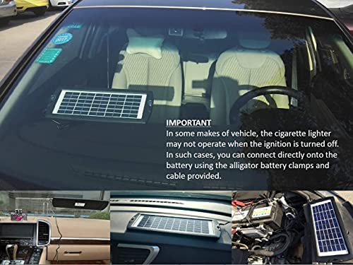 Sunway Solar Solar Car Battery Trickle Charger & Maintainer 12V Solar Panel Power Kit Portable for Car Automotive RV Marine Boat Motorcycle Truck Trailer Tractor Powersports Snowmobile Farm Equipment - size: 4W