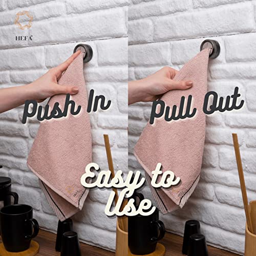 HEFA Acrylic Modern Kitchen & Bathroom Towel Hooks, 4 Pack, Smoky Midnight - color: Smoky Midnight, size: 4 Pack