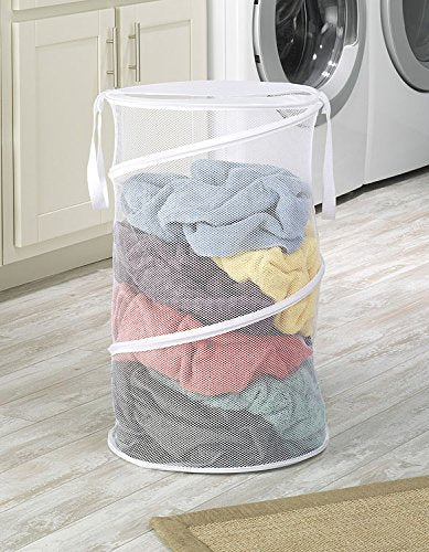 Whitmor 15-Inch Collapsible Hamper White - size: 15"L x 15"W x 17"H
