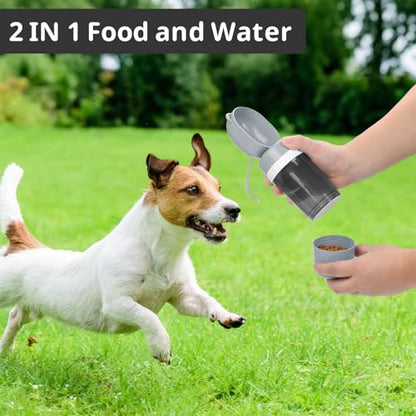 Pet Water Bottle Leak Proof Portable - Dog Water Dispenser with Drinking Bowl, Puppy Travel Accessories for Outdoor Walking, Hiking, Running - size: 400 ML