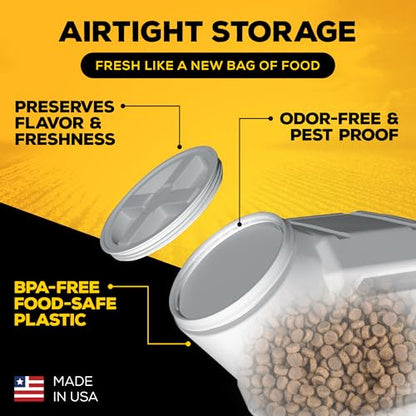 Gamma2 Vittles Vault Pet Food Storage Containers - Sealed Dog and Cat Food Storage Container, Fits up to 35lbs, Made in the USA - [12" L x 16.75" H]