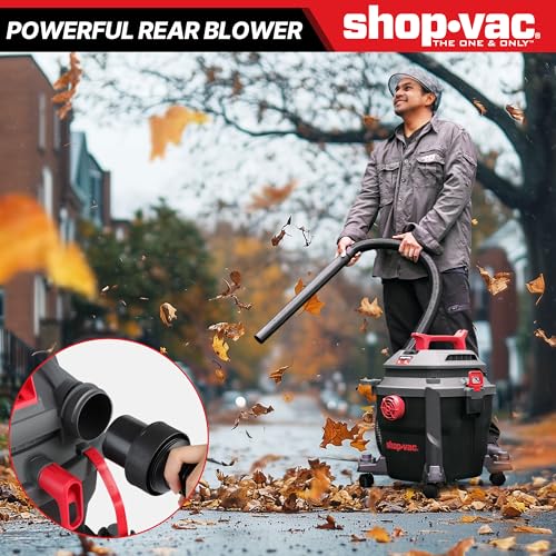 Shop-Vac 6 Gallon 5 Peak HP Wet/Dry Vacuum, Portable Shop Vacuum with Attachments for Jobsite, Garage & Workshop. 5430097 - size: 6 Gallon