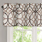H.VERSAILTEX Blackout Curtain Valances for Kitchen/Bathroom - Thermal Insulated Window Valances for Living Room/Bedroom Rod Pocket Short Curtain 1 Panel, 52x18 inch, Geo in Taupe and Brown - color: Geo in Taupe and Brown