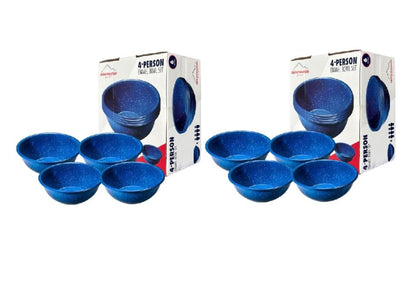 Enamelware for Camping and Backpacking - Cookware Gear Essentials for Camping and Backpacking (Made by Caddis Sports, Inc.) (6 Inch Bowl (8 Pack)) - style: 6 Inch Bowl (8 Pack)