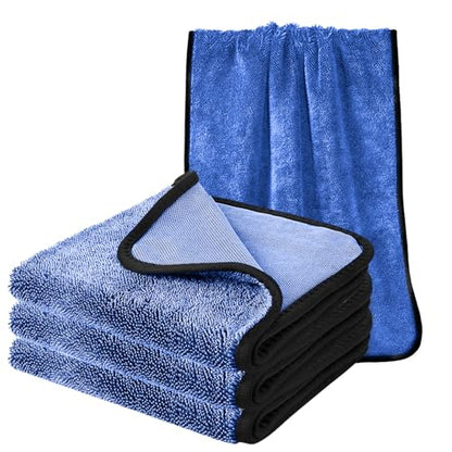 Shiny Cleaning Wipes, 3Pcs Super Absorbent Microfiber Bath Towels for Effortless Cleaning of Windows, Bathroom, Car & Home Toilet -Shiny Cleaning Wipes Shower Cleaning Cloths（15.7x23.6in） - color: Blue