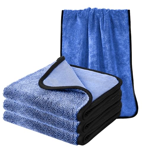 Shiny Cleaning Wipes, 3Pcs Super Absorbent Microfiber Bath Towels for Effortless Cleaning of Windows, Bathroom, Car & Home Toilet -Shiny Cleaning Wipes Shower Cleaning Cloths（15.7x23.6in） - color: Blue