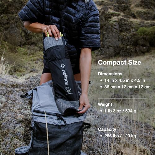 Helinox Chair Zero LT, 1.12 lbs Lightweight Camping Chair, Durable Ripstop, Compact Size, Portable and Packable Seat, Strong and Ultralight Frame, Backpacking Travel Essential, Cyan - color: Cyan