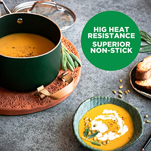 Granitestone Diamond Granite Stone Classic Emerald Pots and Pans Set with Ultra Nonstick Durable Mineral & Diamond Tripple Coated Surface, Stainless Steel Stay Cool Handles, 10 Piece Cookware, Green… - color: Emerald Green