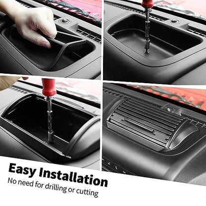Jimen for JK Dash Tray, Center Console Dashboard Organizer Interior Storage Accessories Compatible with Jeep Wrangler JK & Unlimited 2011-2018